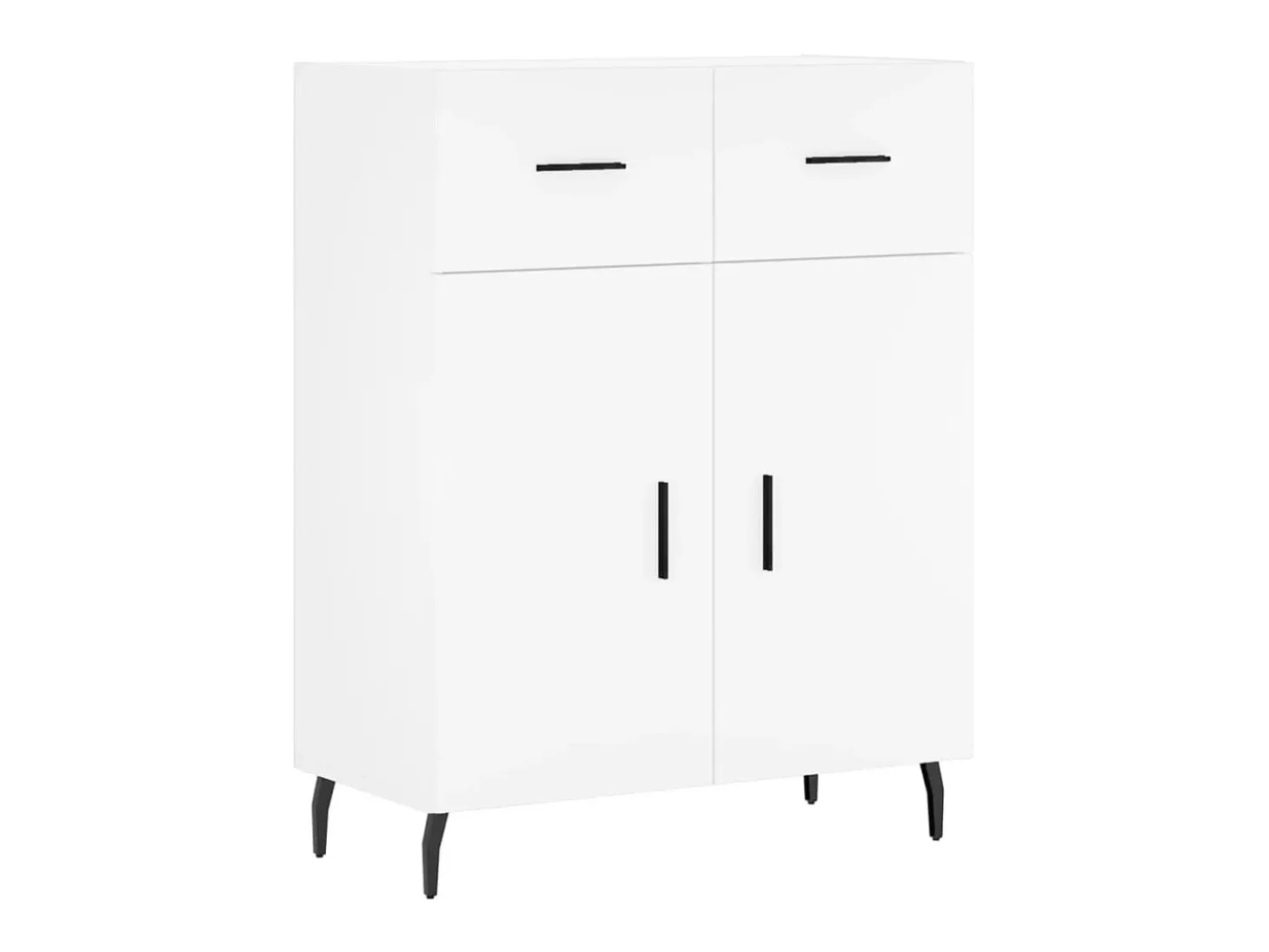 Aparador de madera de ingeniería blanco 69,5x34x90 cm ES11352