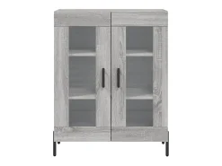 Aparador de madera de ingeniería gris Sonoma 69,5x34x90 cm