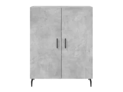 Aparador de madera de ingeniería gris hormigón 69,5x34x90 cm ES78891