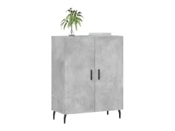 Aparador de madera de ingeniería gris hormigón 69,5x34x90 cm ES78891