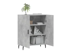 Aparador de madera de ingeniería gris hormigón 69,5x34x90 cm ES78891