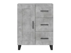 Aparador de madera de ingeniería gris hormigón 69,5x34x90 cm ES91422