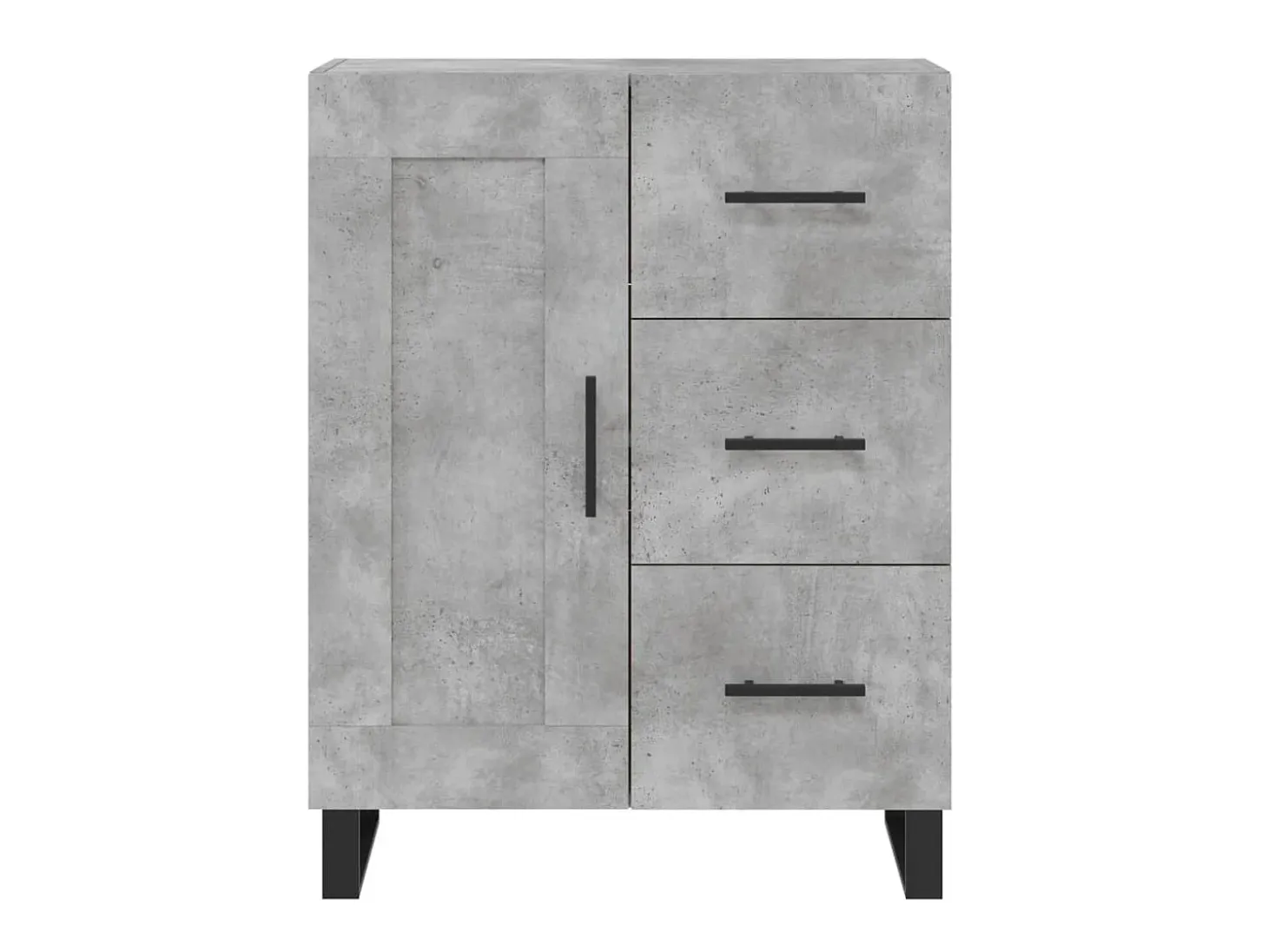 Aparador de madera de ingeniería gris hormigón 69,5x34x90 cm ES91422