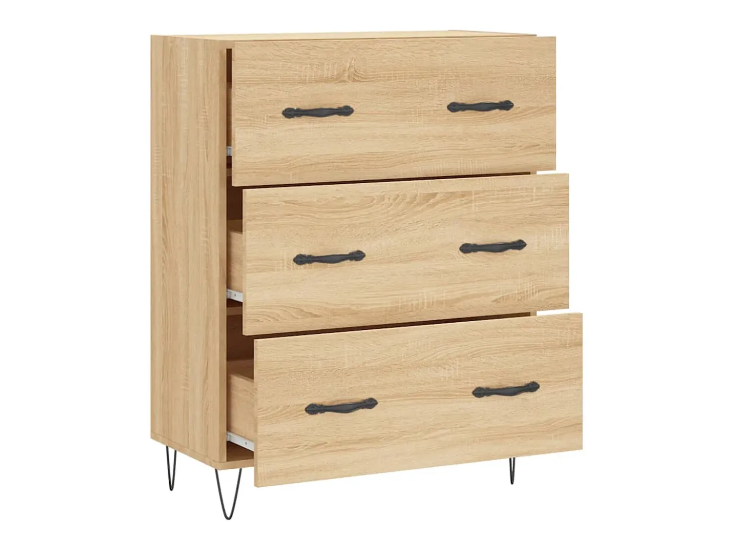 Aparador de madera de ingeniería roble Sonoma 69,5x34x90 cm
