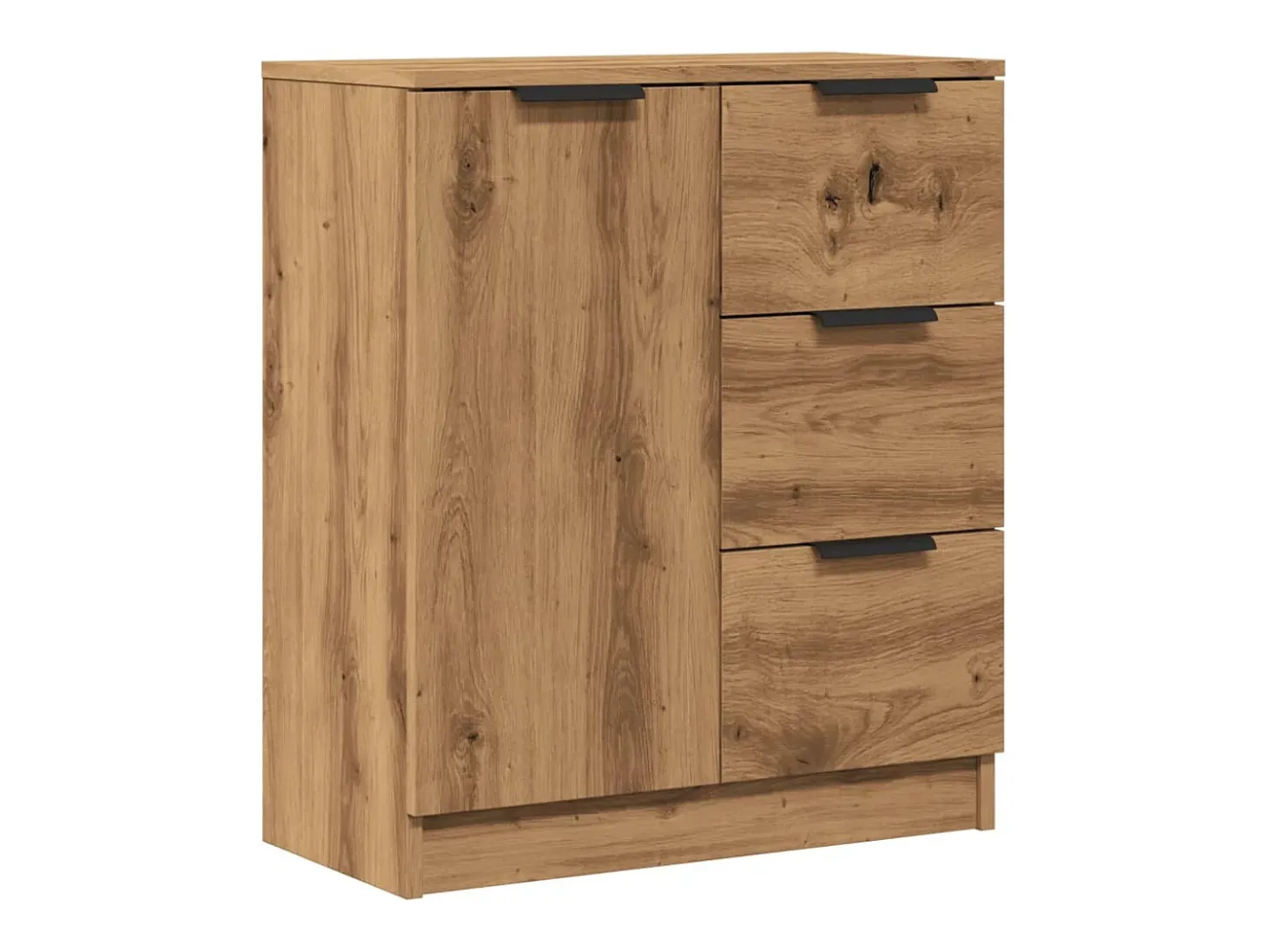 Aparador de madera de ingeniería roble artisan 60x30x70 cm