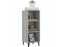 Aparador de madera de ingeniería gris Sonoma 34,5x32,5x90 cm ES79650