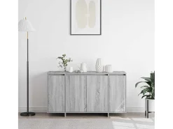 Aparador de madera de ingeniería gris Sonoma 120 x 41 x 75 cm