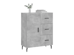 Aparador de madera de ingeniería gris hormigón 69,5x34x90 cm ES16644
