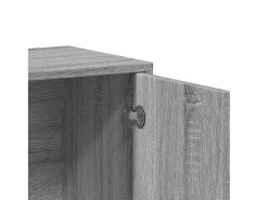 Aparador de madera de ingeniería gris Sonoma 60x31x70 cm