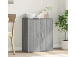 Aparador de madera de ingeniería gris Sonoma 60x31x70 cm