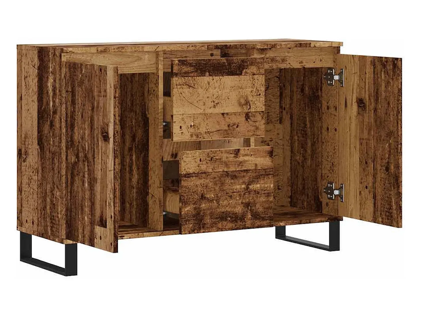 Aparador de madera de ingeniería envejecida 101,5x35x70 cm