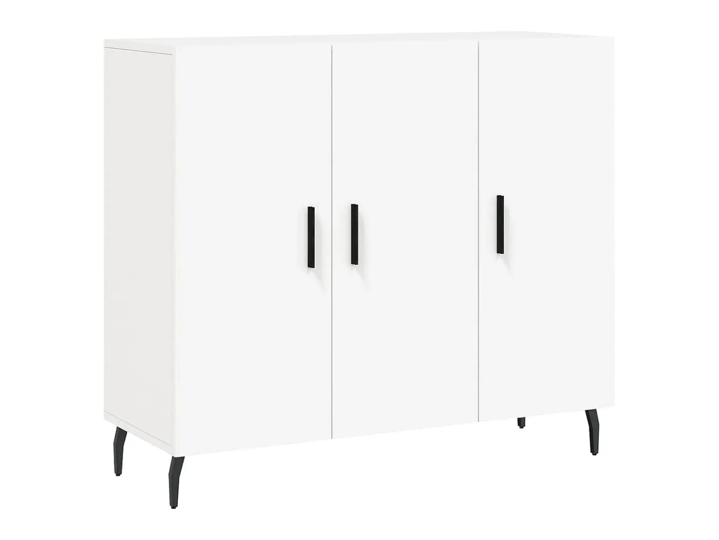Aparador de madera de ingeniería blanco 90x34x80 cm ES36667
