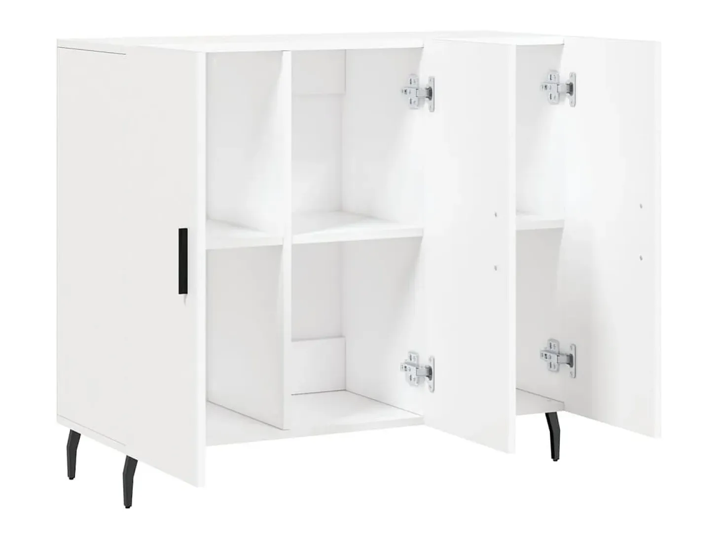 Aparador de madera de ingeniería blanco 90x34x80 cm ES36667
