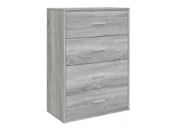 Aparador de madera de ingeniería gris Sonoma 60x31x84 cm ES777580