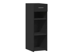 Aparador de madera de ingeniería negro 40x42,5x93 cm