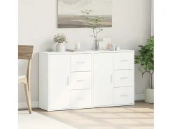 Aparador de madera de ingeniería 2 uds blanco 60x31x70 cm