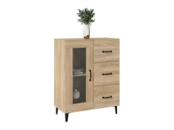 Aparador de madera de ingeniería roble Sonoma 69,5x34x90 cm ES52711
