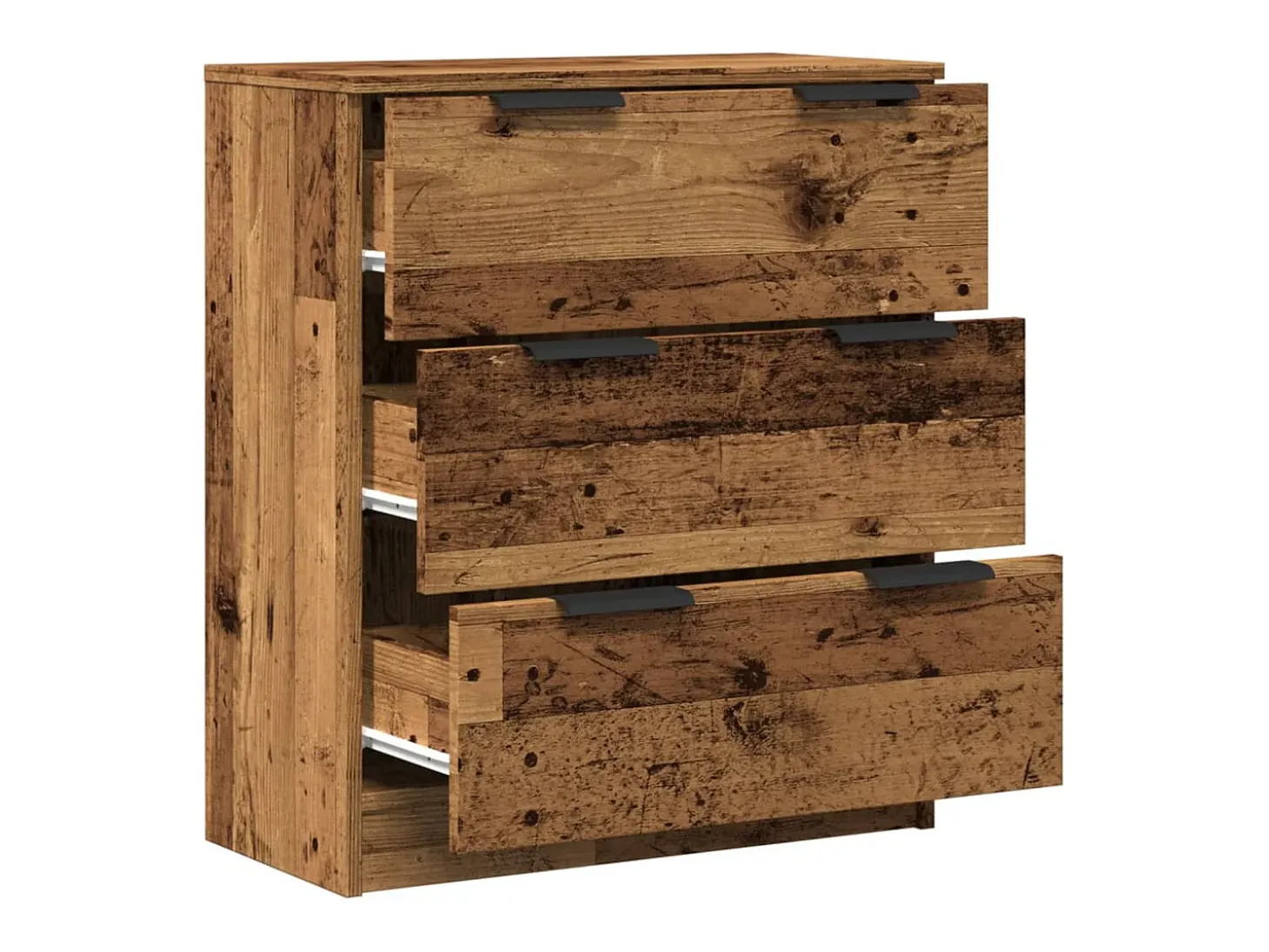 Aparador de madera de ingeniería envejecida 60x30x70 cm