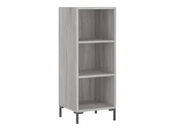 Aparador de madera de ingeniería gris Sonoma 34,5x32,5x90 cm