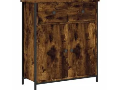 Aparador de madera de ingeniería roble ahumado 70x30x80 cm ES33010