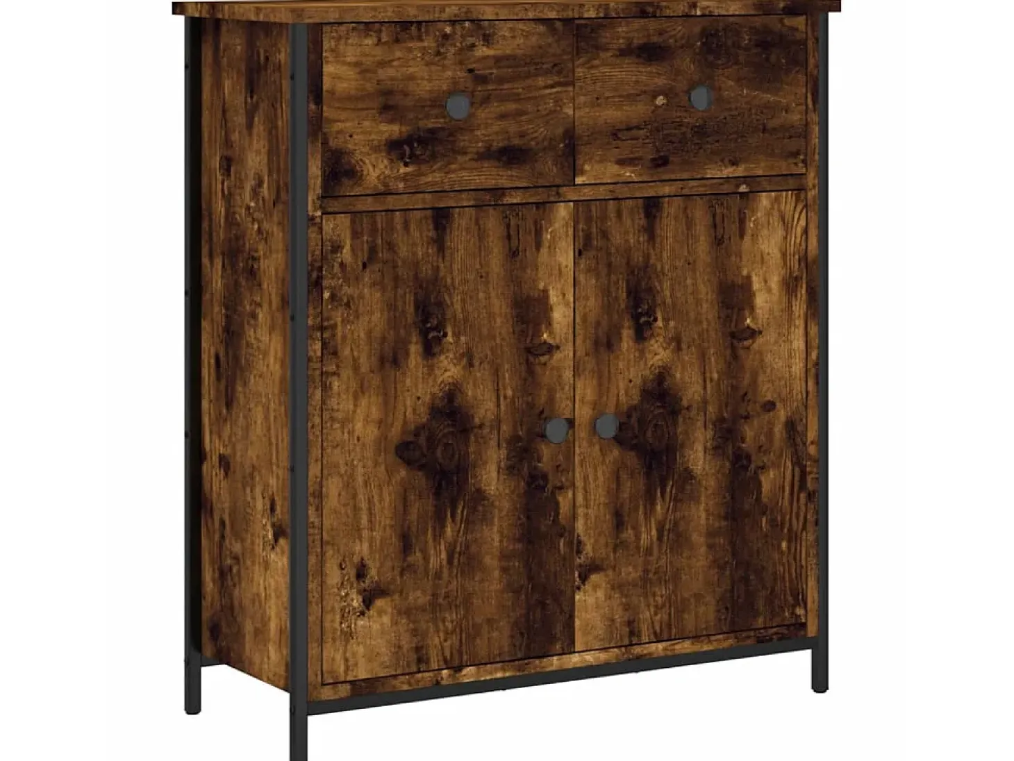 Aparador de madera de ingeniería roble ahumado 70x30x80 cm ES33010