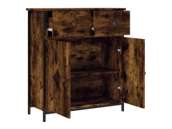 Aparador de madera de ingeniería roble ahumado 70x30x80 cm ES33010