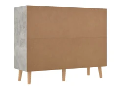 Aparador de madera de ingeniería gris hormigón 90x30x72 cm ES70641