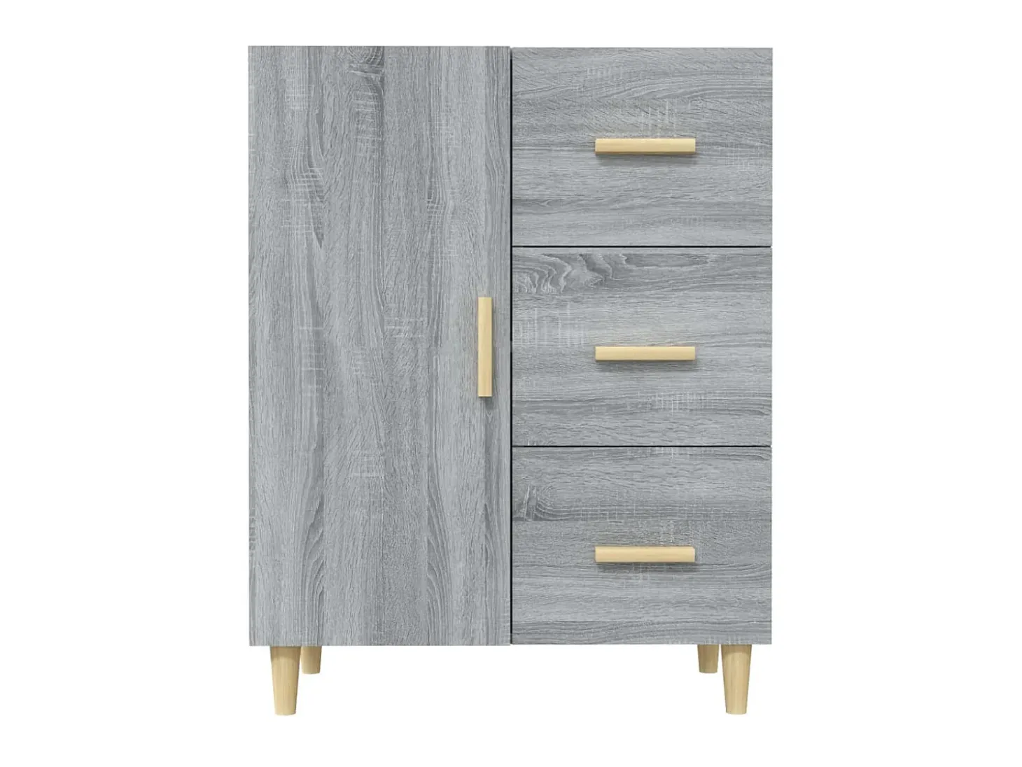 Aparador de madera de ingeniería gris Sonoma 69,5x34x90 cm ES56862