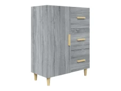 Aparador de madera de ingeniería gris Sonoma 69,5x34x90 cm ES56862