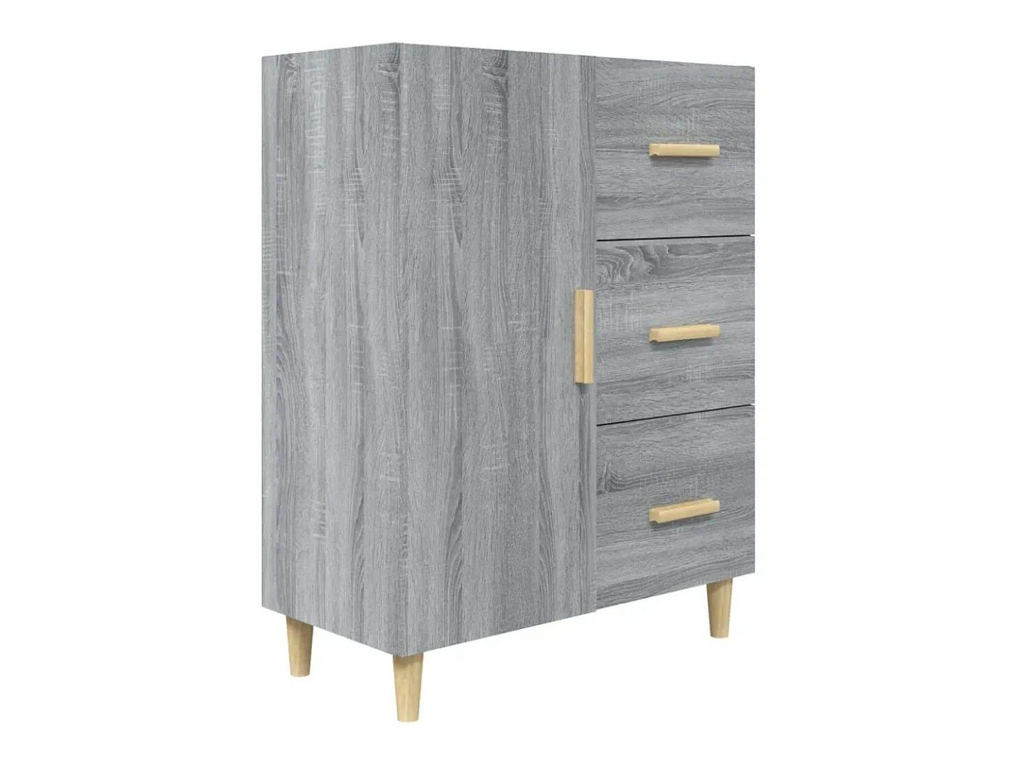 Aparador de madera de ingeniería gris Sonoma 69,5x34x90 cm ES56862