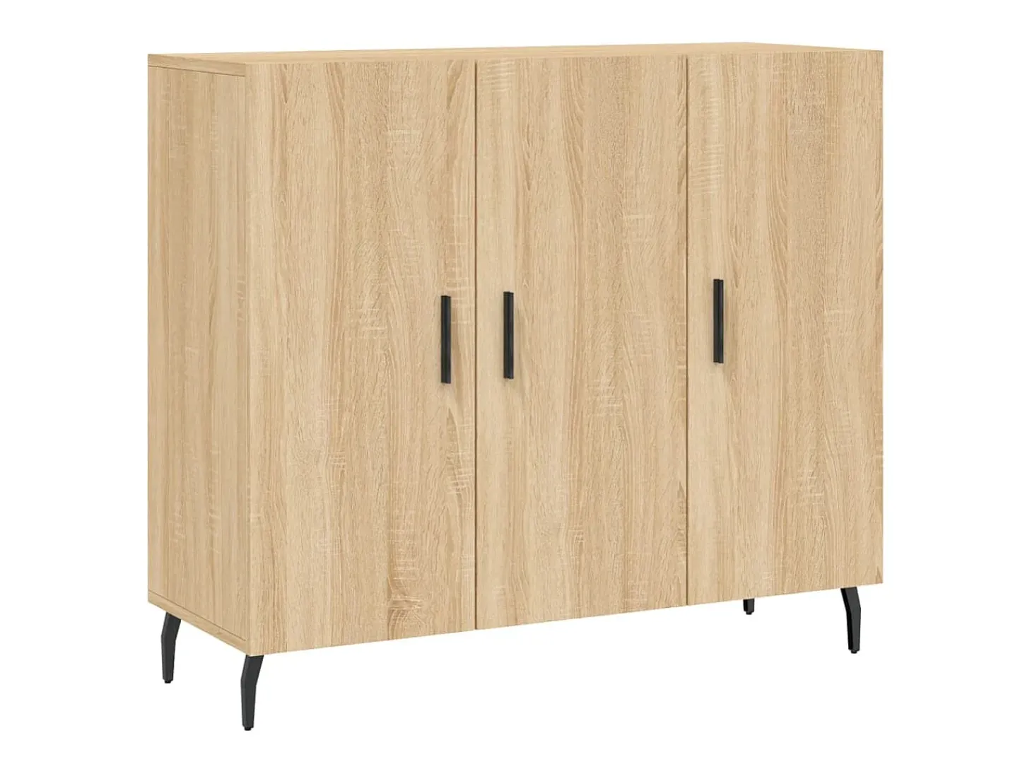 Aparador de madera de ingeniería roble Sonoma 90x34x80 cm