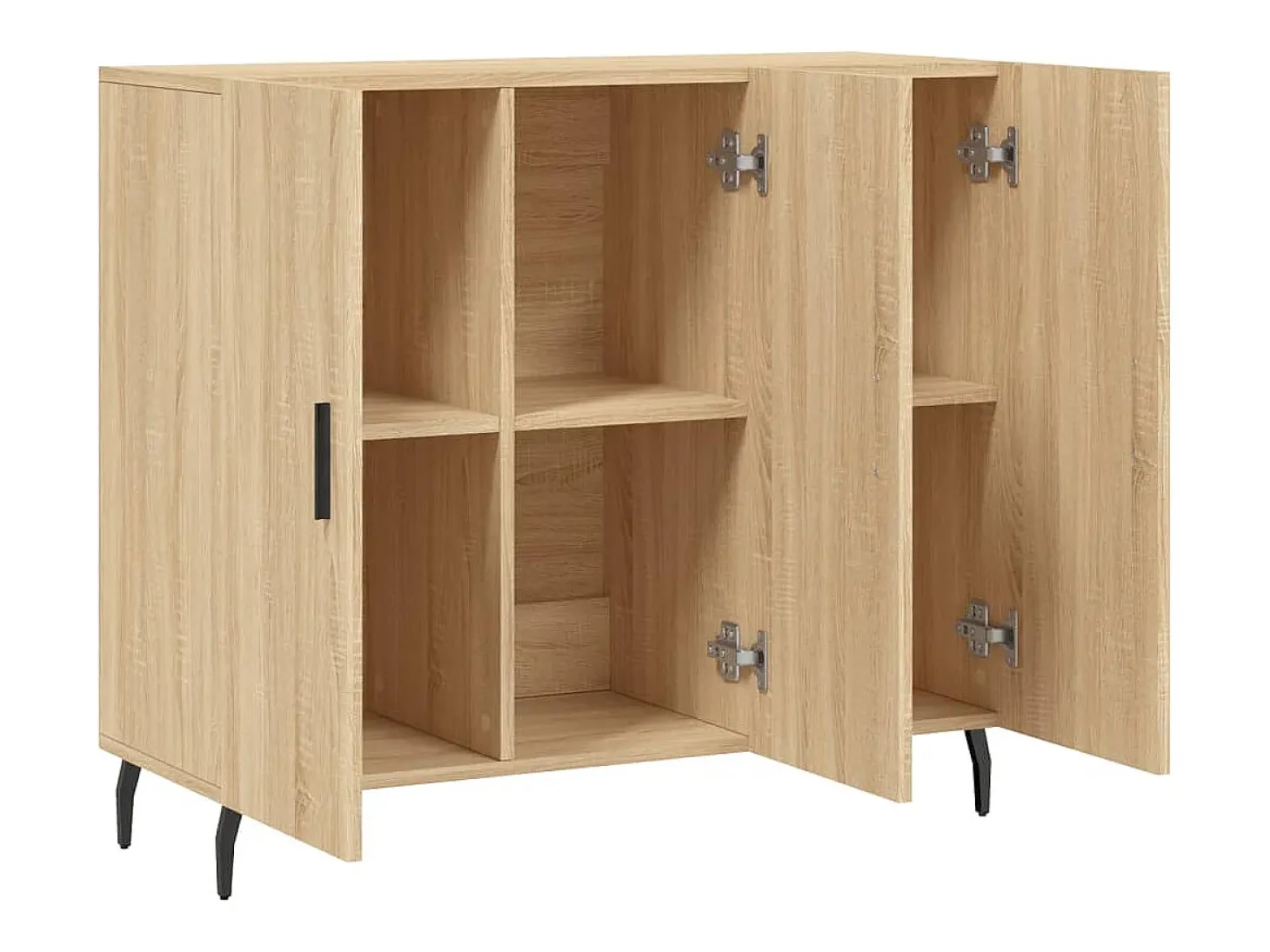 Aparador de madera de ingeniería roble Sonoma 90x34x80 cm