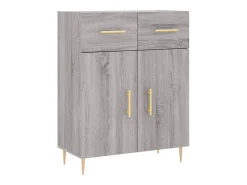 Aparador de madera de ingeniería gris Sonoma 69,5x34x90 cm ES27845