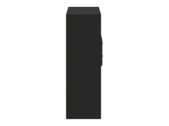 Aparador de madera de ingeniería negro 80x42,5x124 cm