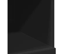 Aparador de madera de ingeniería negro 80x42,5x124 cm