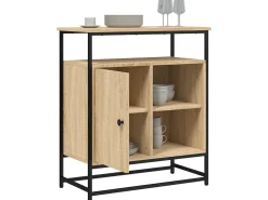 Aparador de madera de ingeniería roble Sonoma 69x35x80 cm ES52775