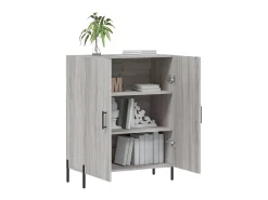 Aparador de madera de ingeniería gris Sonoma 69,5x34x90 cm ES98068
