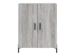 Aparador de madera de ingeniería gris Sonoma 69,5x34x90 cm ES98068