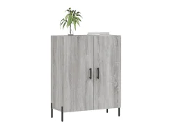 Aparador de madera de ingeniería gris Sonoma 69,5x34x90 cm ES98068