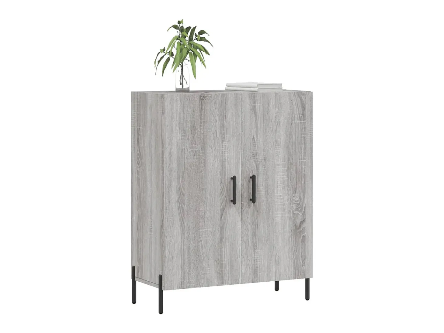 Aparador de madera de ingeniería gris Sonoma 69,5x34x90 cm ES98068
