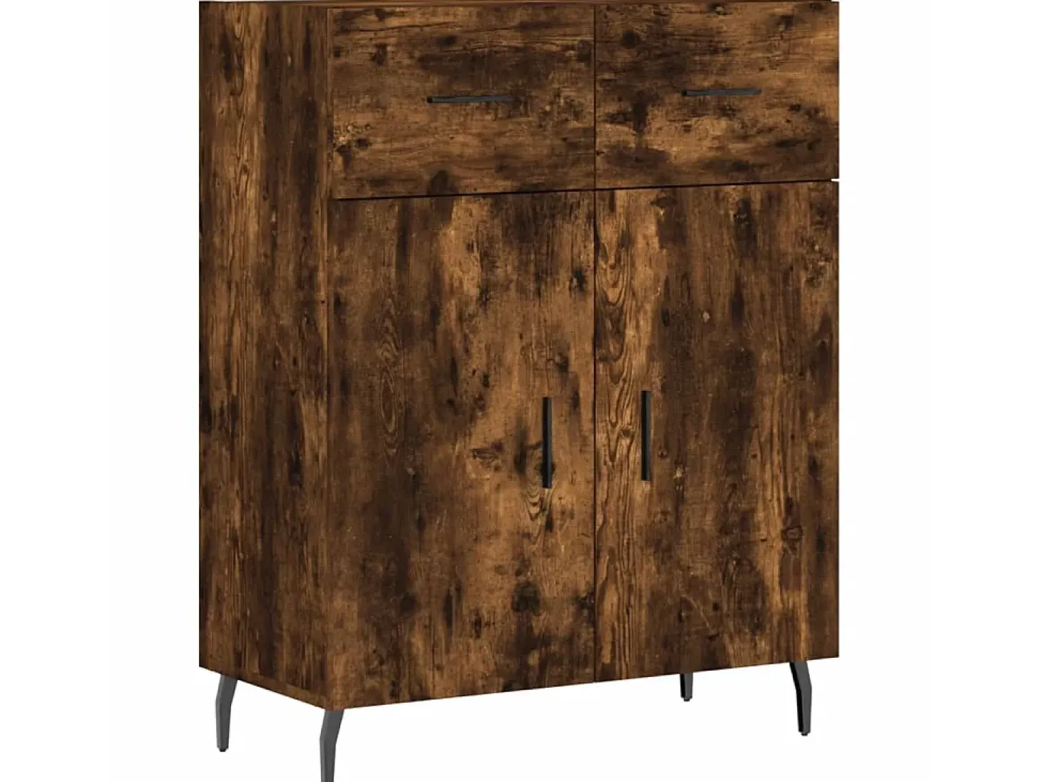 Aparador de madera de ingeniería roble ahumado 69,5x34x90 cm ES95356