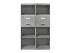 Aparador de madera de ingeniería gris 80x42,5x124 cm