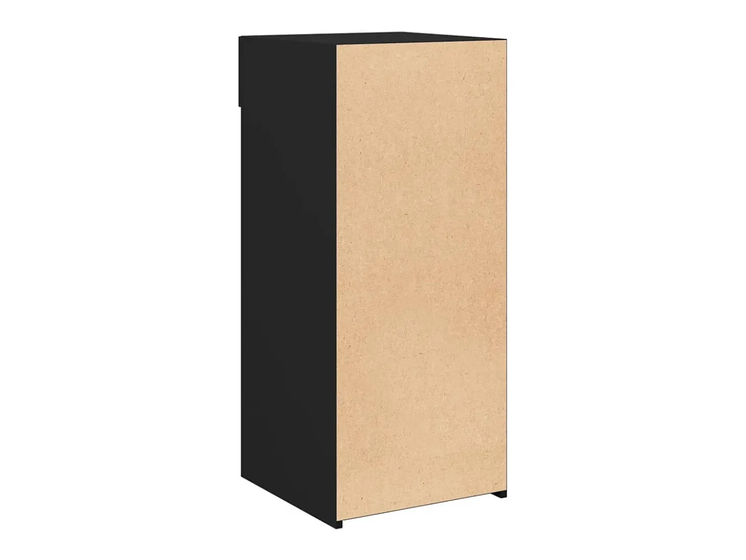Aparador de madera de ingeniería negro 40x42,5x93 cm