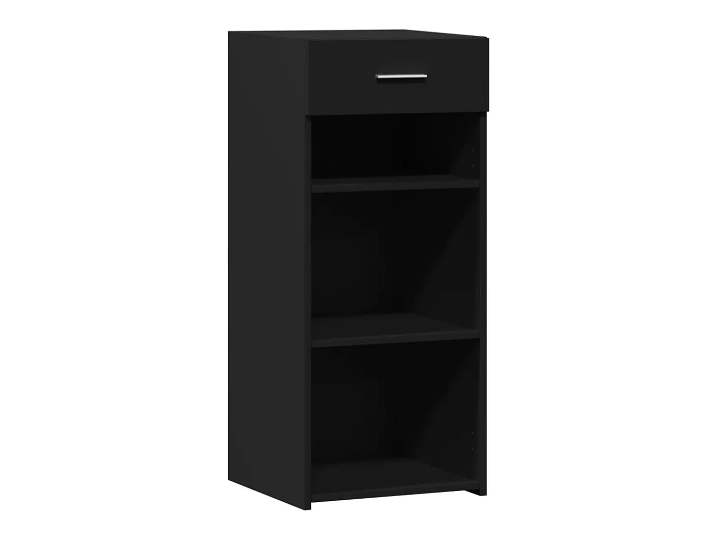 Aparador de madera de ingeniería negro 40x42,5x93 cm