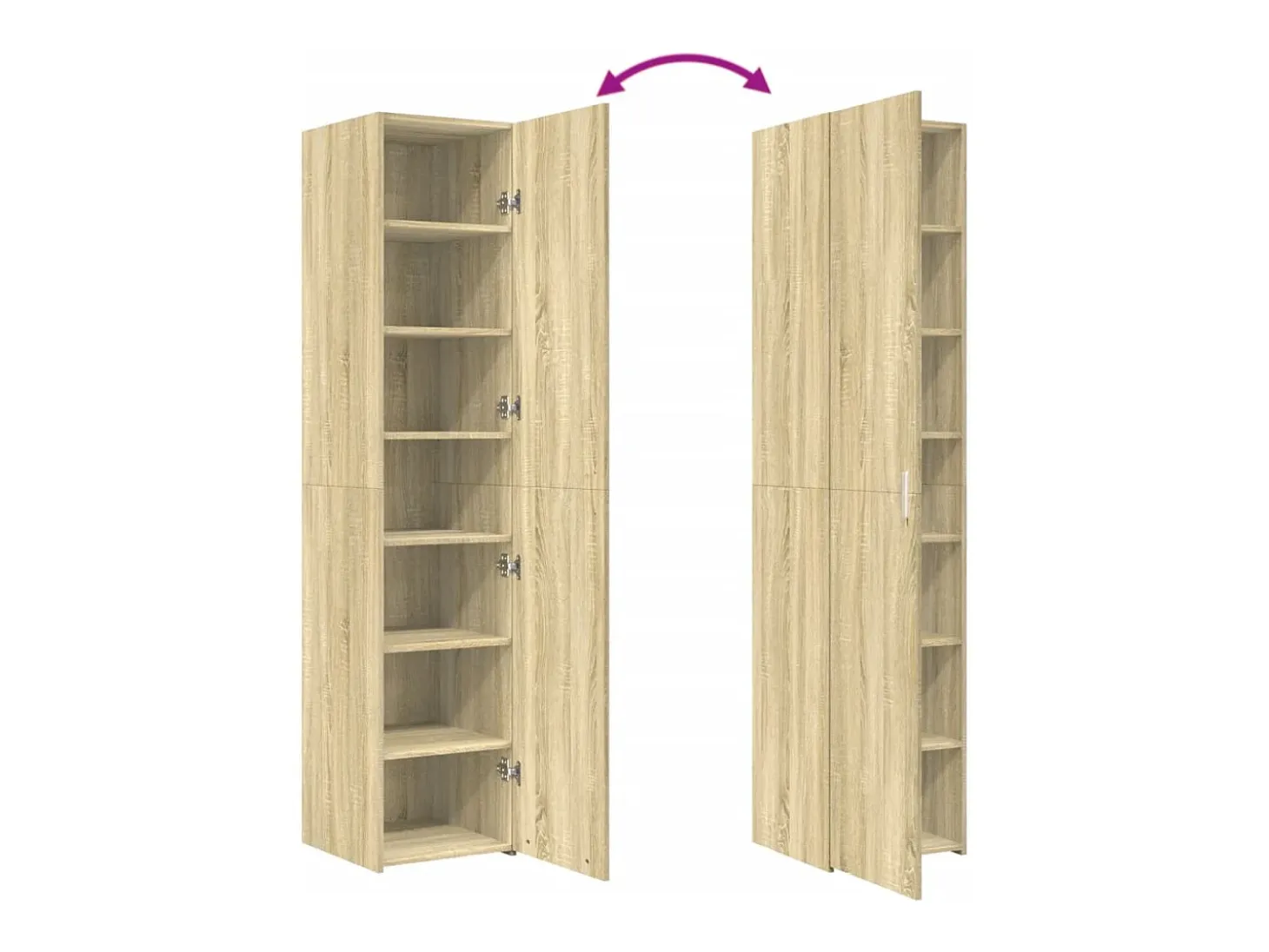 Aparador de madera de ingeniería roble Sonoma 40x42,5x185 cm