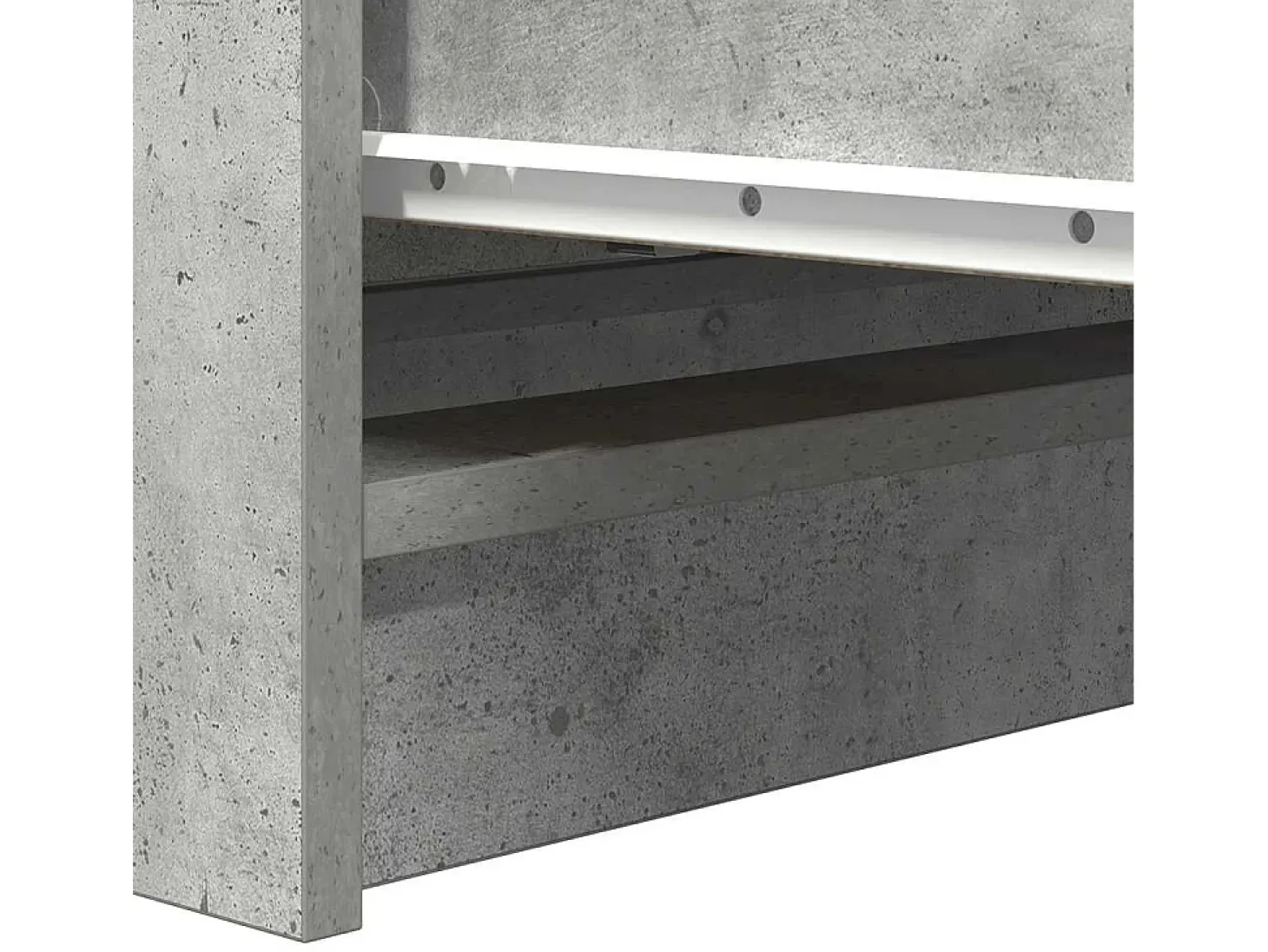 Aparador de madera de ingeniería gris hormigón 80x35x99 cm