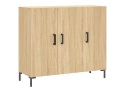 Aparador de madera de ingeniería roble Sonoma 90x34x80 cm ES90228