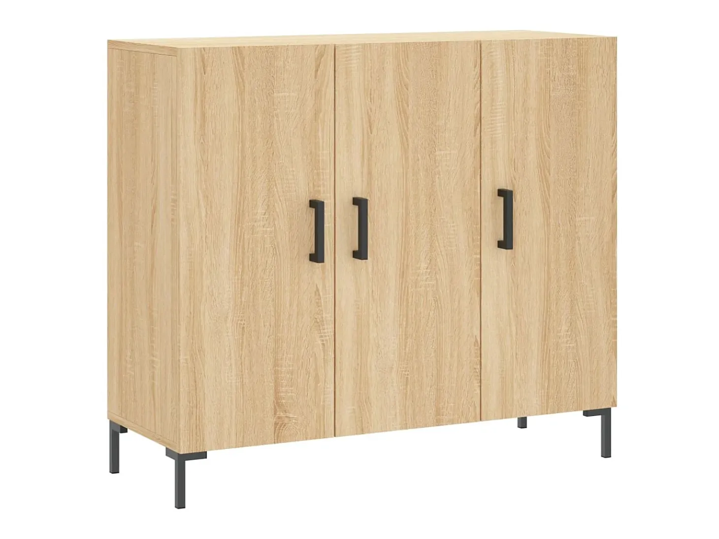 Aparador de madera de ingeniería roble Sonoma 90x34x80 cm ES90228