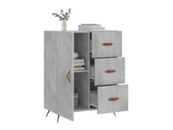 Aparador de madera de ingeniería gris hormigón 69,5x34x90 cm ES53053