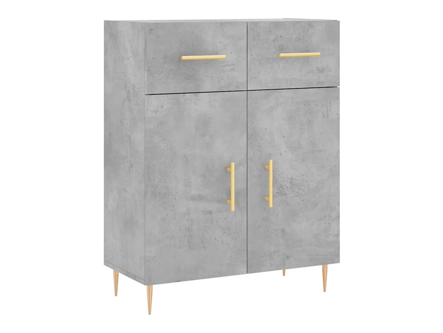 Aparador de madera de ingeniería gris hormigón 69,5x34x90 cm ES89293